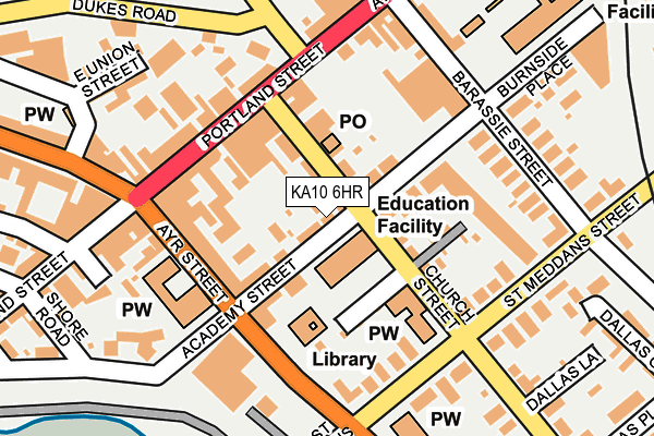 KA10 6HR map - OS OpenMap – Local (Ordnance Survey)