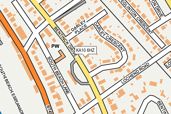 KA10 6HZ map - OS OpenMap – Local (Ordnance Survey)