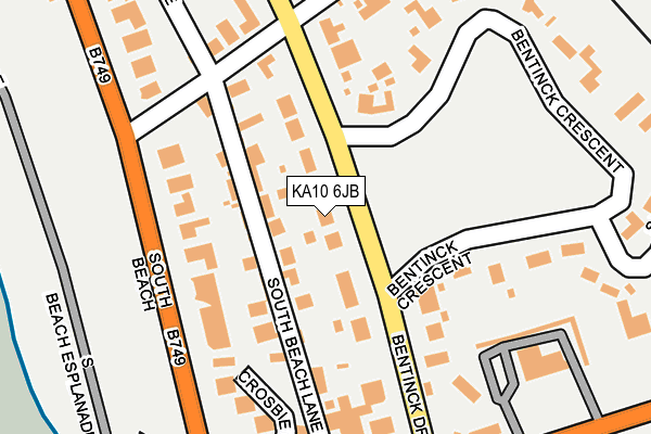 KA10 6JB map - OS OpenMap – Local (Ordnance Survey)