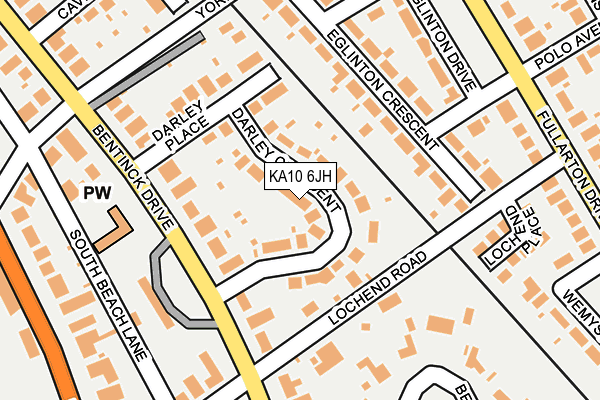 KA10 6JH map - OS OpenMap – Local (Ordnance Survey)