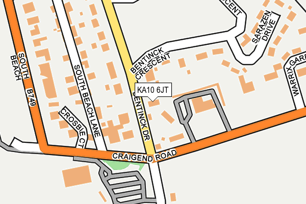KA10 6JT map - OS OpenMap – Local (Ordnance Survey)