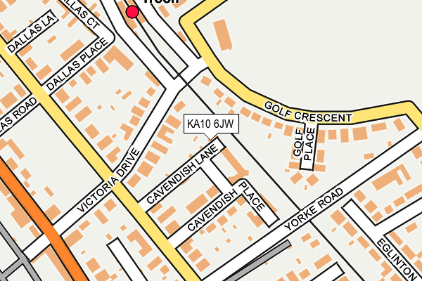KA10 6JW map - OS OpenMap – Local (Ordnance Survey)
