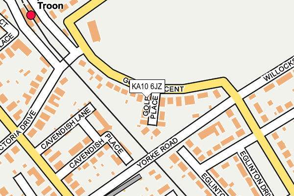 KA10 6JZ map - OS OpenMap – Local (Ordnance Survey)