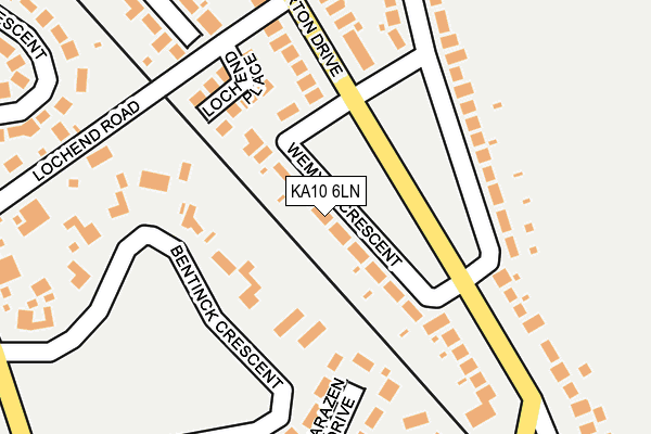 KA10 6LN map - OS OpenMap – Local (Ordnance Survey)