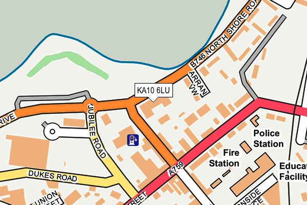 KA10 6LU map - OS OpenMap – Local (Ordnance Survey)