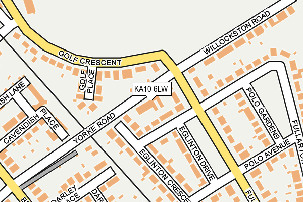 KA10 6LW map - OS OpenMap – Local (Ordnance Survey)