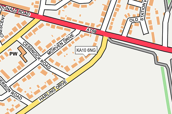 KA10 6NG map - OS OpenMap – Local (Ordnance Survey)