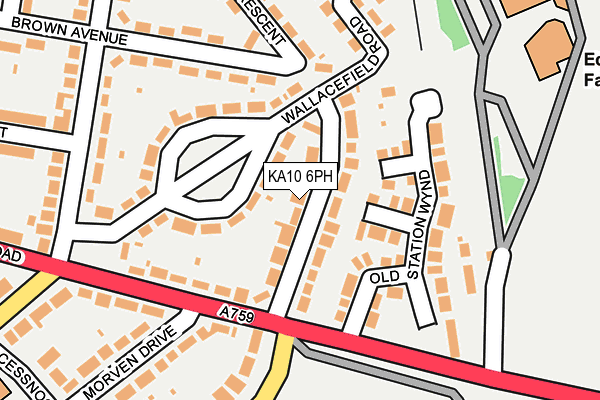 KA10 6PH map - OS OpenMap – Local (Ordnance Survey)