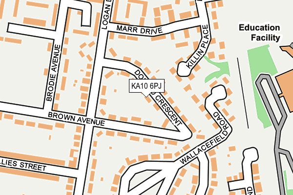 KA10 6PJ map - OS OpenMap – Local (Ordnance Survey)