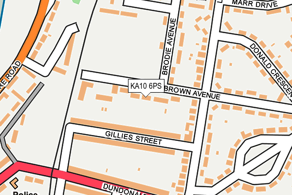 KA10 6PS map - OS OpenMap – Local (Ordnance Survey)