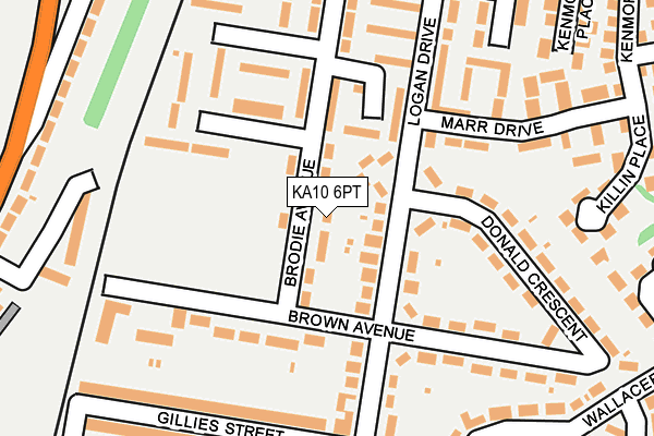KA10 6PT map - OS OpenMap – Local (Ordnance Survey)