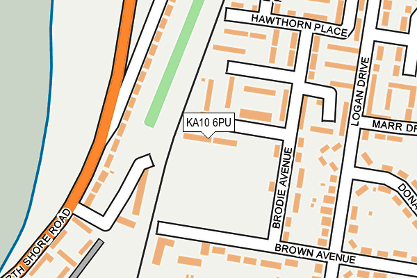 KA10 6PU map - OS OpenMap – Local (Ordnance Survey)