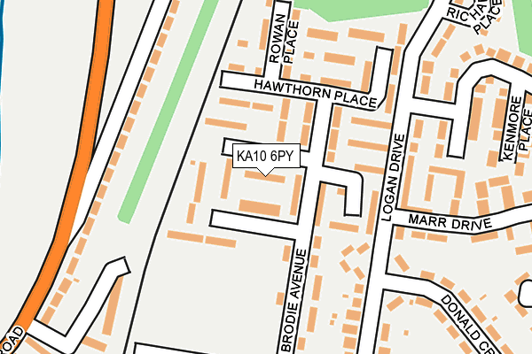 KA10 6PY map - OS OpenMap – Local (Ordnance Survey)