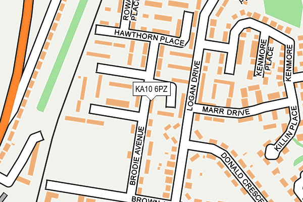 KA10 6PZ map - OS OpenMap – Local (Ordnance Survey)