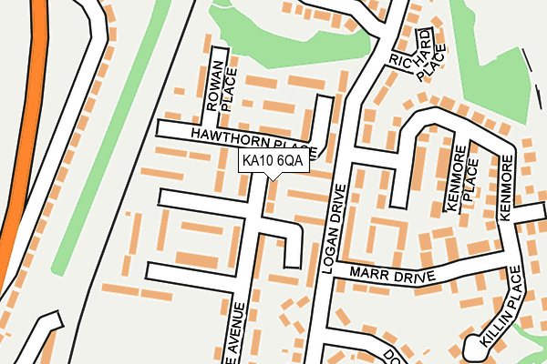 KA10 6QA map - OS OpenMap – Local (Ordnance Survey)