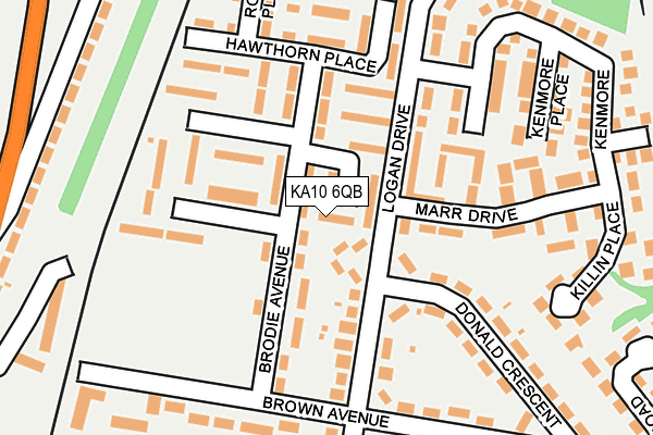 KA10 6QB map - OS OpenMap – Local (Ordnance Survey)