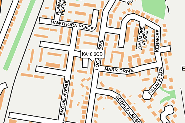 KA10 6QD map - OS OpenMap – Local (Ordnance Survey)