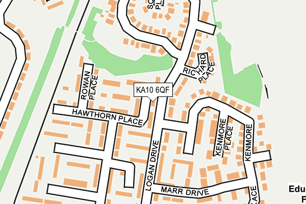 KA10 6QF map - OS OpenMap – Local (Ordnance Survey)