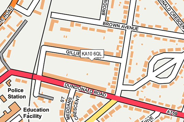 KA10 6QL map - OS OpenMap – Local (Ordnance Survey)