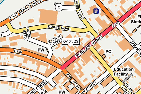 KA10 6QS map - OS OpenMap – Local (Ordnance Survey)