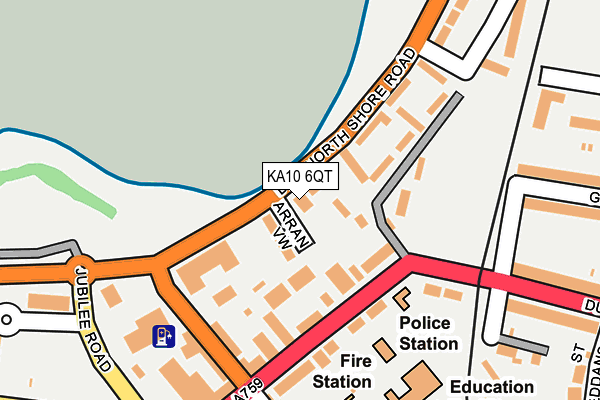 KA10 6QT map - OS OpenMap – Local (Ordnance Survey)