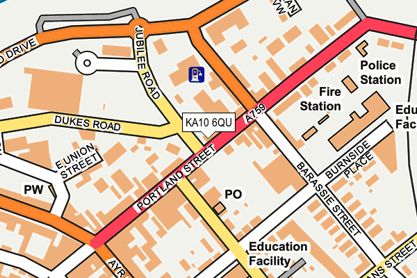 Map of PORTLAND STREET TATTOO LTD at local scale