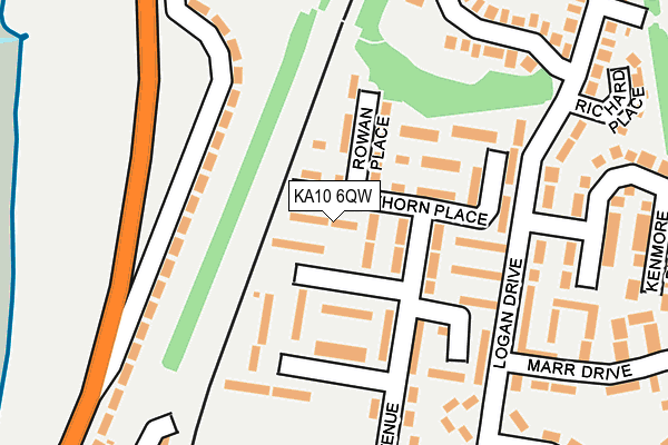 KA10 6QW map - OS OpenMap – Local (Ordnance Survey)