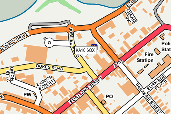 KA10 6QX map - OS OpenMap – Local (Ordnance Survey)