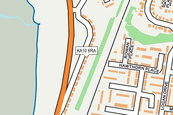 KA10 6RA map - OS OpenMap – Local (Ordnance Survey)