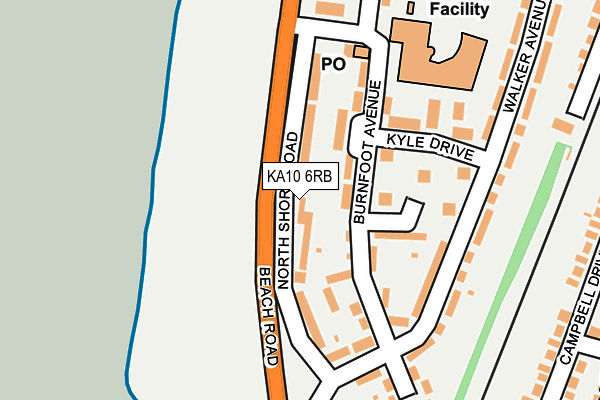 KA10 6RB map - OS OpenMap – Local (Ordnance Survey)