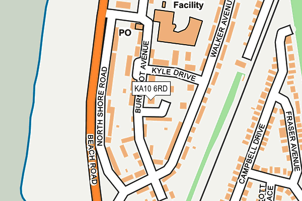 KA10 6RD map - OS OpenMap – Local (Ordnance Survey)