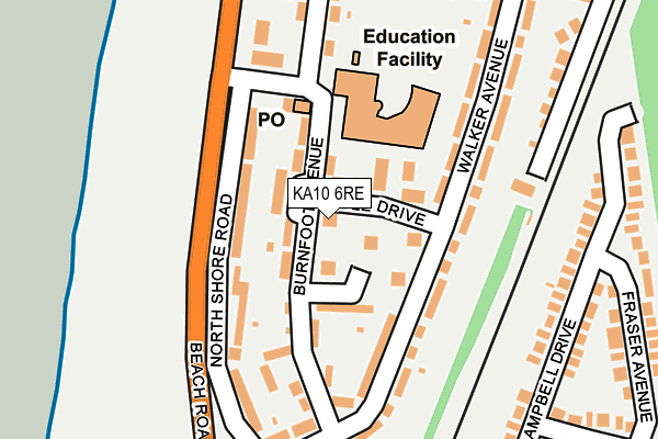 KA10 6RE map - OS OpenMap – Local (Ordnance Survey)