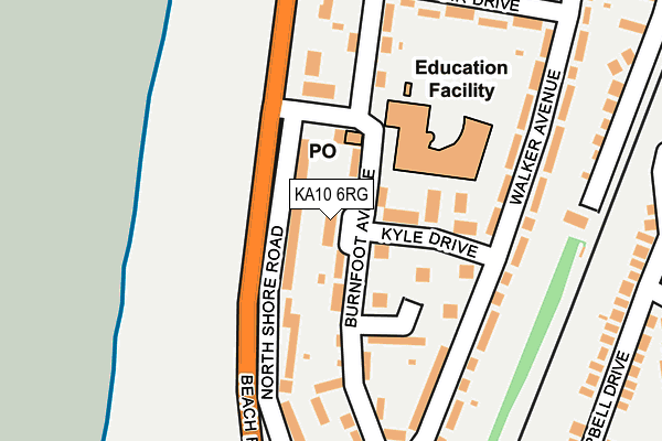 KA10 6RG map - OS OpenMap – Local (Ordnance Survey)