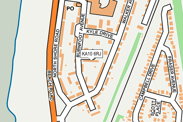 KA10 6RJ map - OS OpenMap – Local (Ordnance Survey)