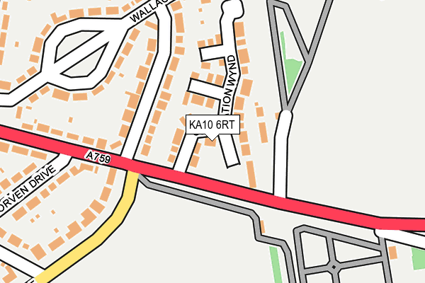 KA10 6RT map - OS OpenMap – Local (Ordnance Survey)