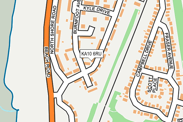 KA10 6RU map - OS OpenMap – Local (Ordnance Survey)
