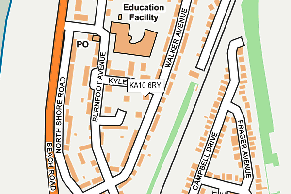 KA10 6RY map - OS OpenMap – Local (Ordnance Survey)