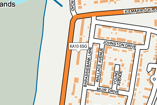 KA10 6SG map - OS OpenMap – Local (Ordnance Survey)