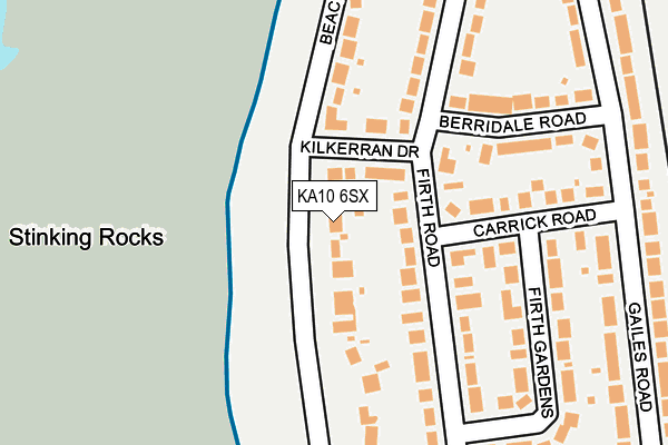 KA10 6SX map - OS OpenMap – Local (Ordnance Survey)
