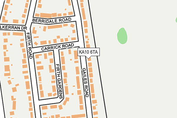 KA10 6TA map - OS OpenMap – Local (Ordnance Survey)