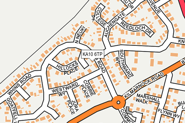 KA10 6TP map - OS OpenMap – Local (Ordnance Survey)
