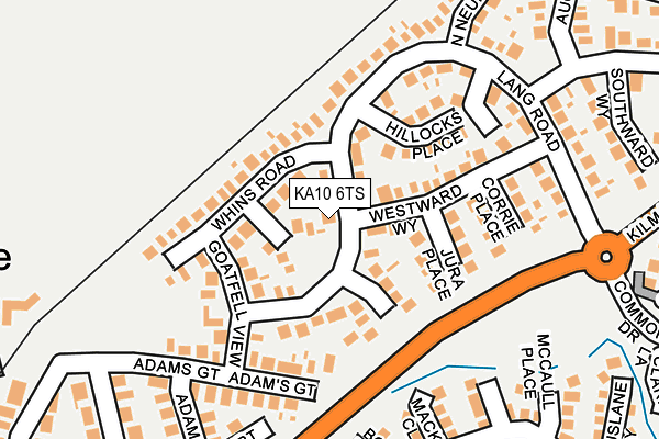 KA10 6TS map - OS OpenMap – Local (Ordnance Survey)
