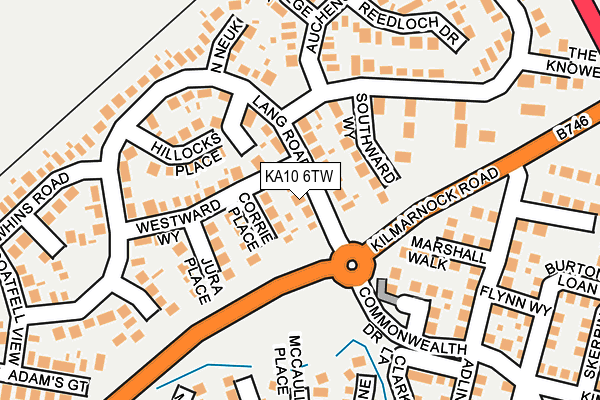 KA10 6TW map - OS OpenMap – Local (Ordnance Survey)