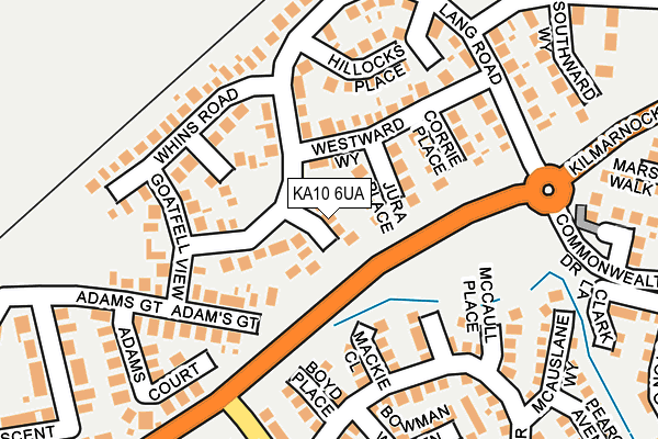 KA10 6UA map - OS OpenMap – Local (Ordnance Survey)