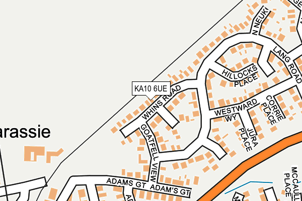 KA10 6UE map - OS OpenMap – Local (Ordnance Survey)