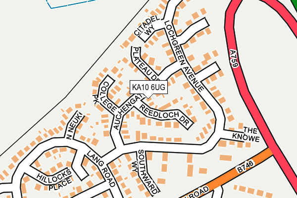 KA10 6UG map - OS OpenMap – Local (Ordnance Survey)