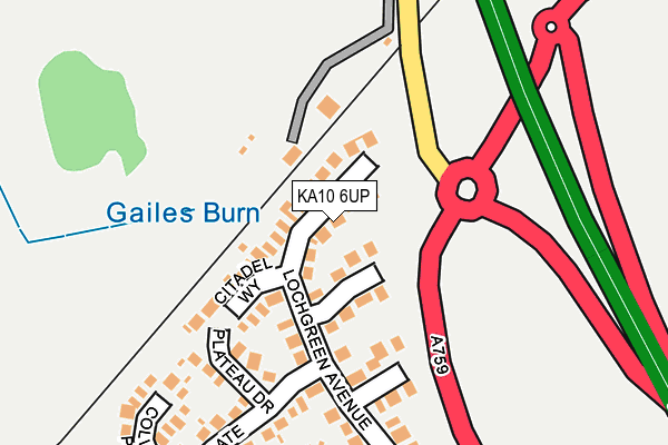 KA10 6UP map - OS OpenMap – Local (Ordnance Survey)