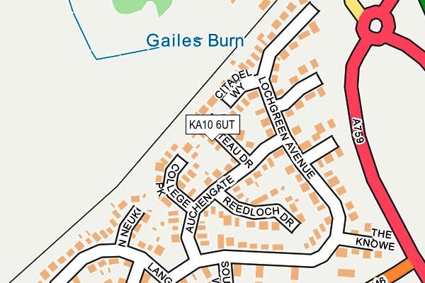 KA10 6UT map - OS OpenMap – Local (Ordnance Survey)