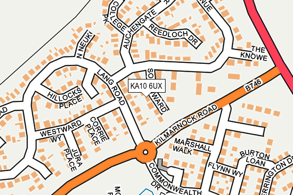 KA10 6UX map - OS OpenMap – Local (Ordnance Survey)