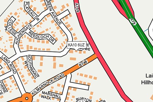 KA10 6UZ map - OS OpenMap – Local (Ordnance Survey)